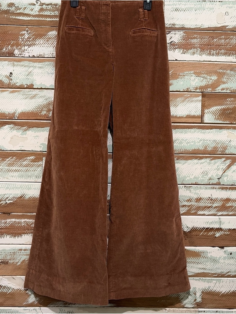 ANTHROPOLOGIE Cartonnier High IQ Corduroy Wide Leg Pants 10 Brown Retro Boho